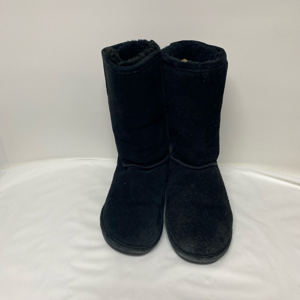 Bearpaw Mid Calf Black Boots Pull on Size 8